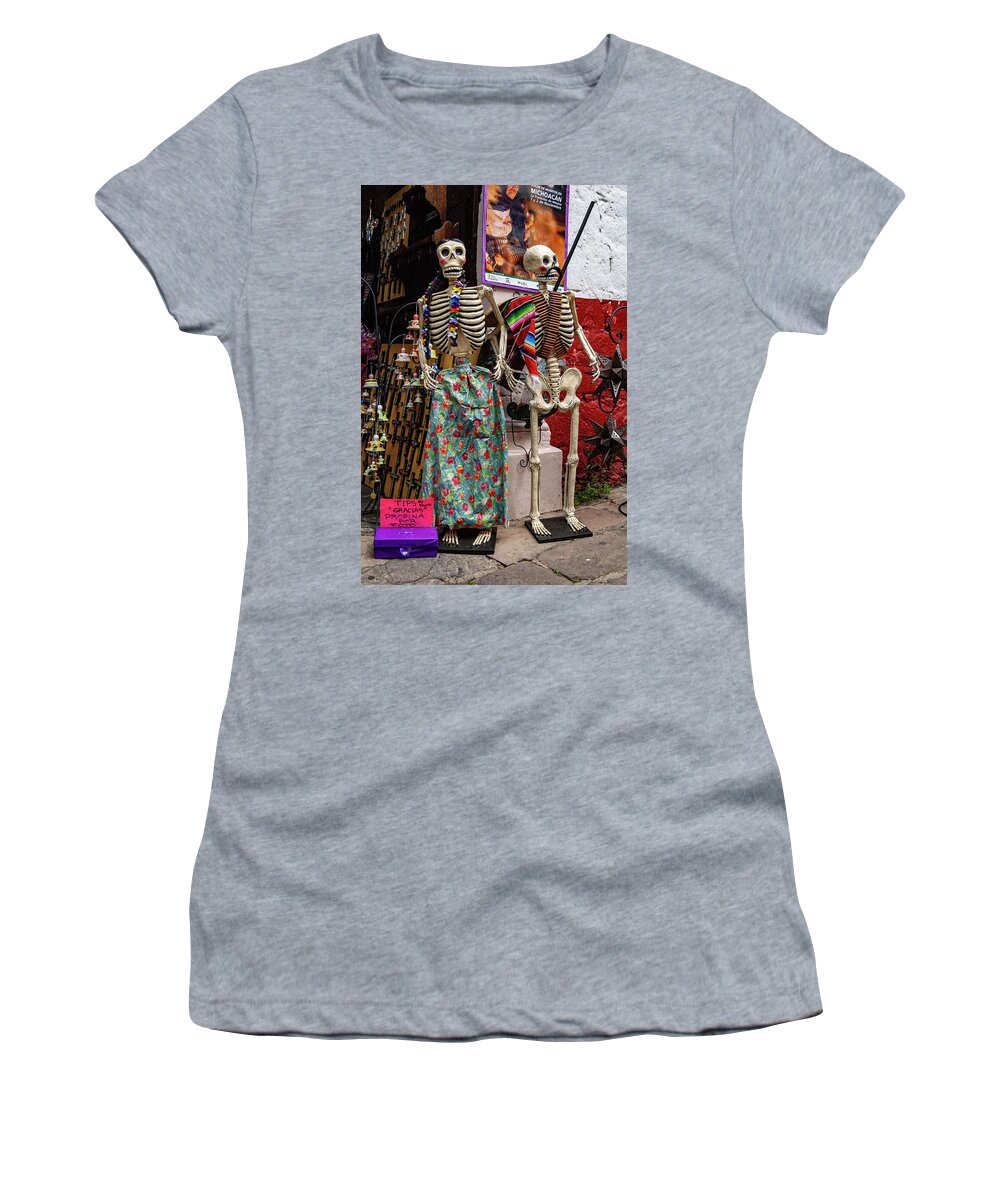 Dia De Los Muertos Women's T-Shirt featuring the photograph Muertos of Michoacan by William Scott Koenig