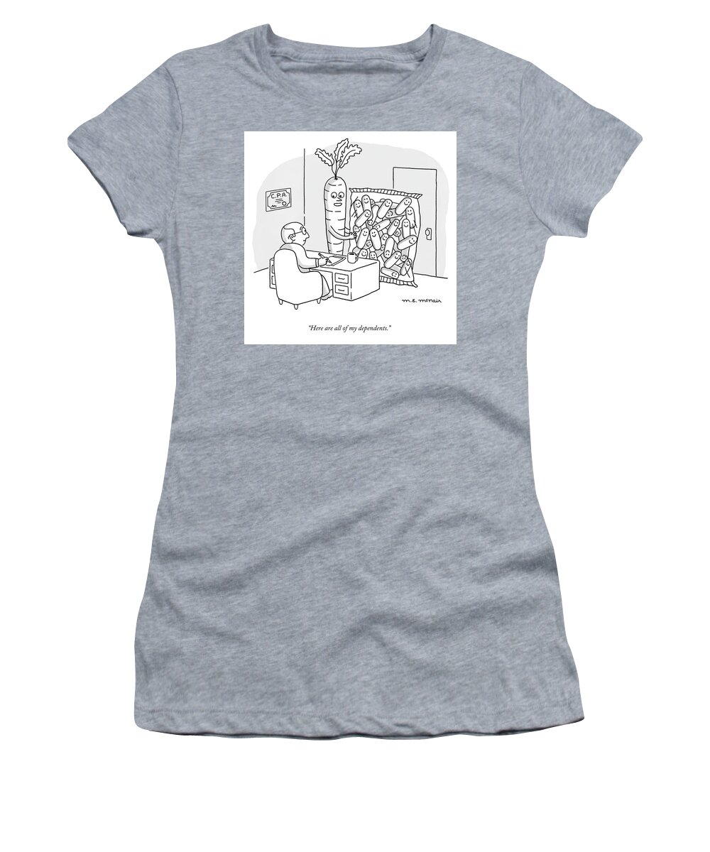 A27617 Women's T-Shirt featuring the drawing My Dependents by Elisabeth McNair
