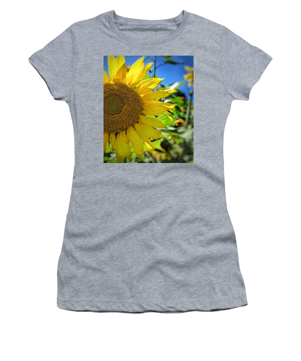Sunflower Women's T-Shirt featuring the photograph My Good Side by Terry Ann Morris