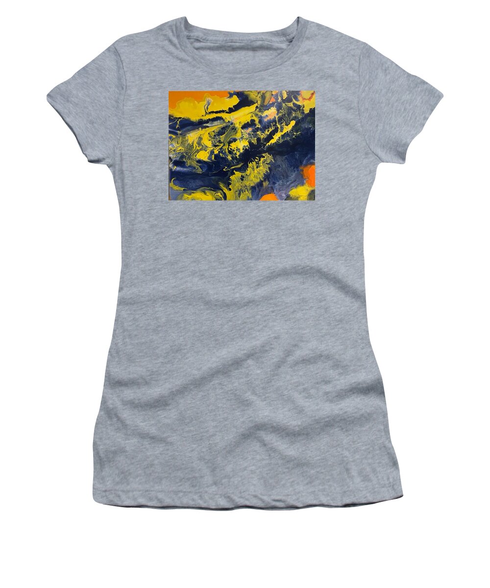 Abstract Women's T-Shirt featuring the painting MY Journey by Ron Durnavich