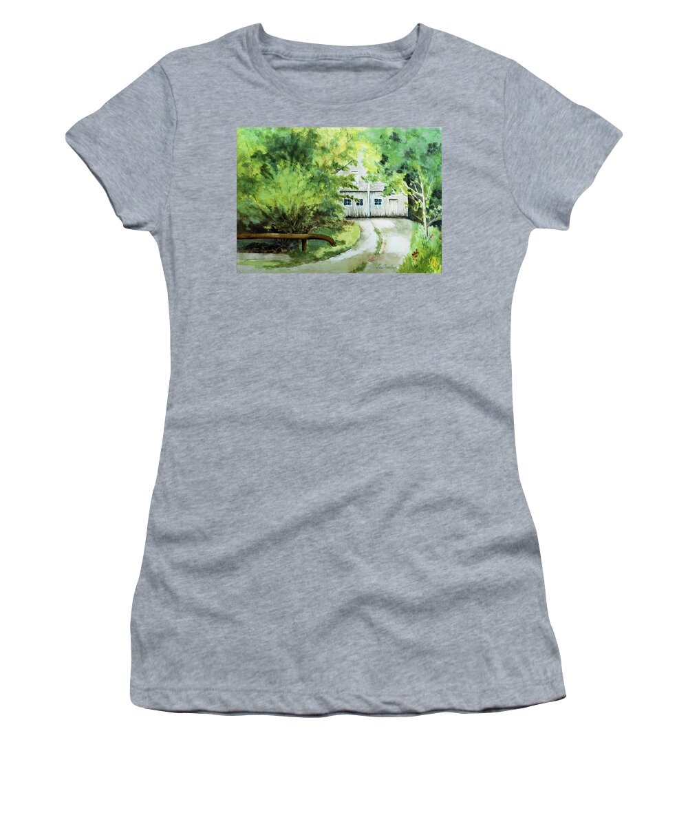 Lee Women's T-Shirt featuring the painting My Secret Hiding Place by Lee Beuther