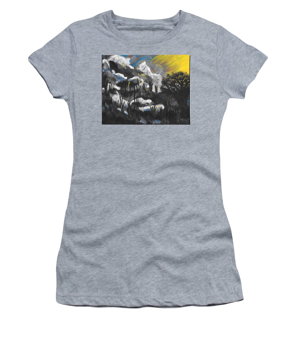 Mystical Women's T-Shirt featuring the painting Mystical Mirage by Esoteric Gardens KN