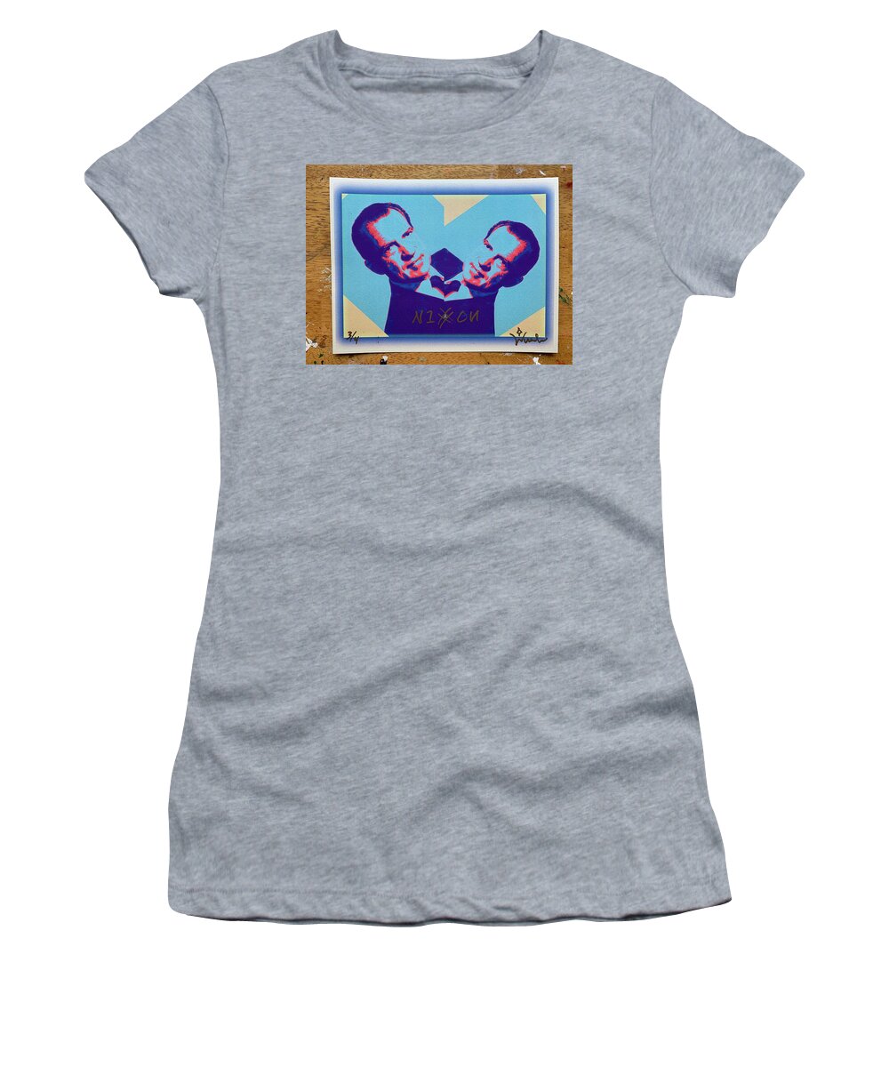 Emw3 Women's T-Shirt featuring the mixed media N1x0N Twins 3 of 4 Limited Edition by Wunderle