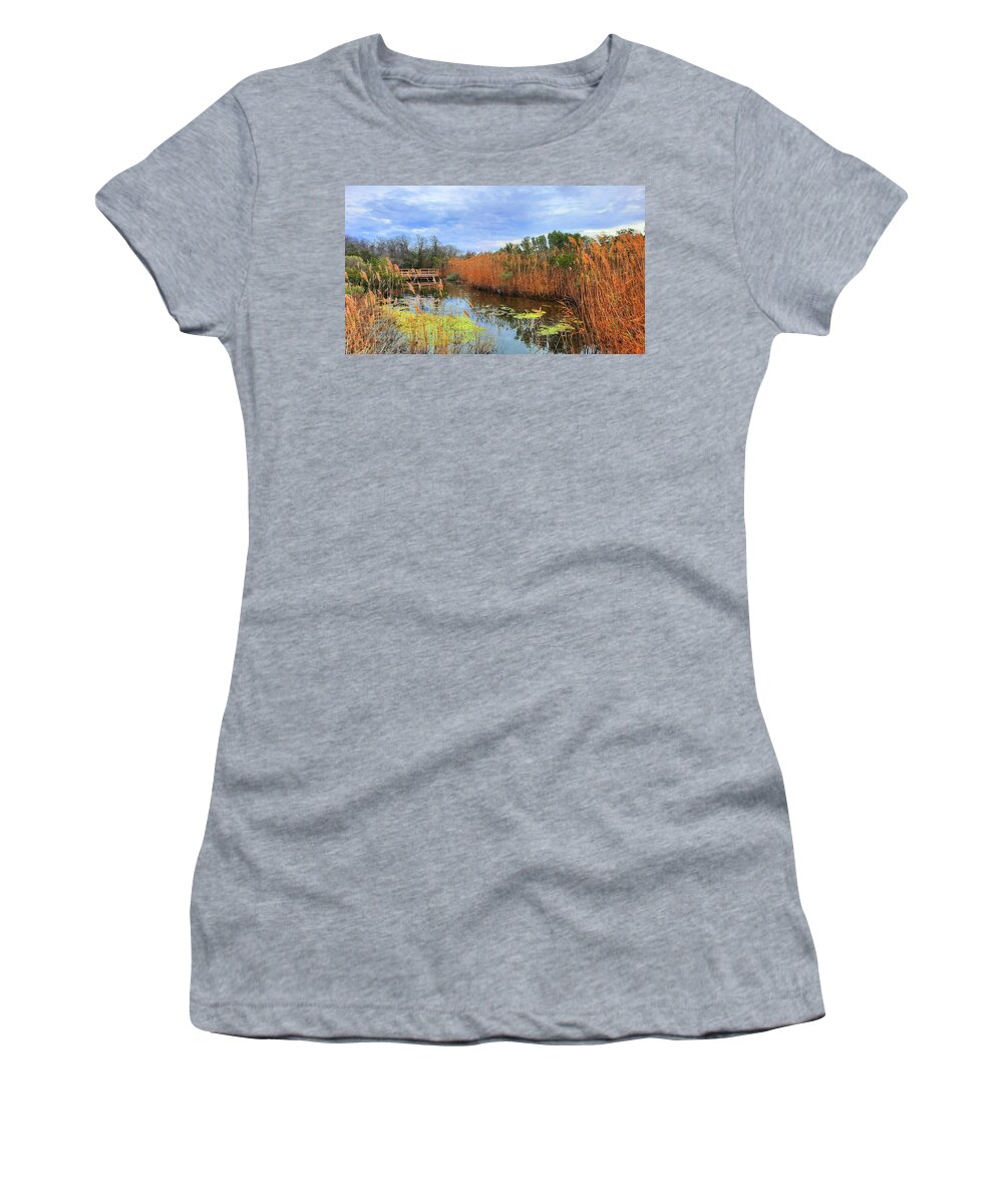 Marsh Women's T-Shirt featuring the photograph Colors of the Marsh #1 by Ola Allen