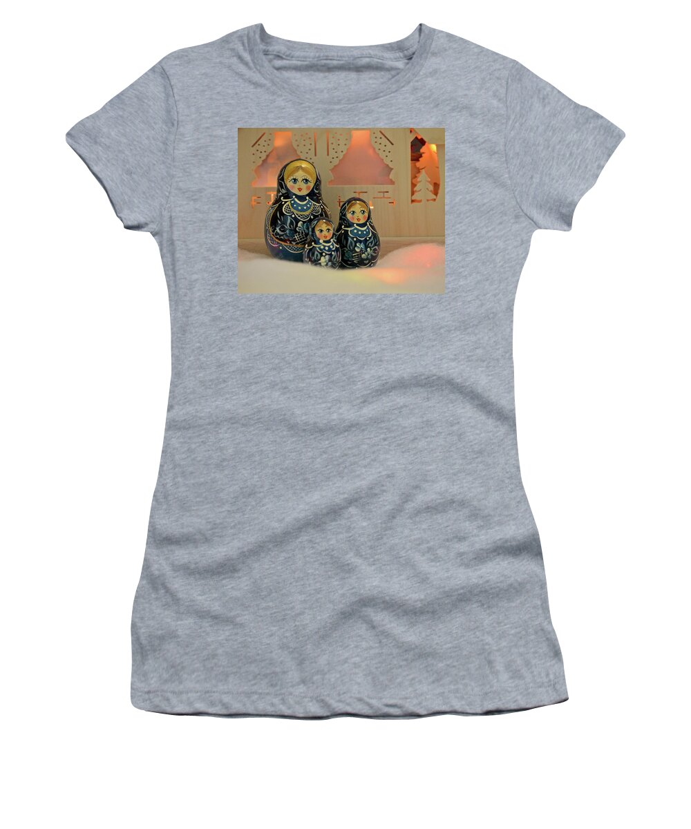 Nesting Dolls Women's T-Shirt featuring the photograph Nesting family by Matt MacMillan