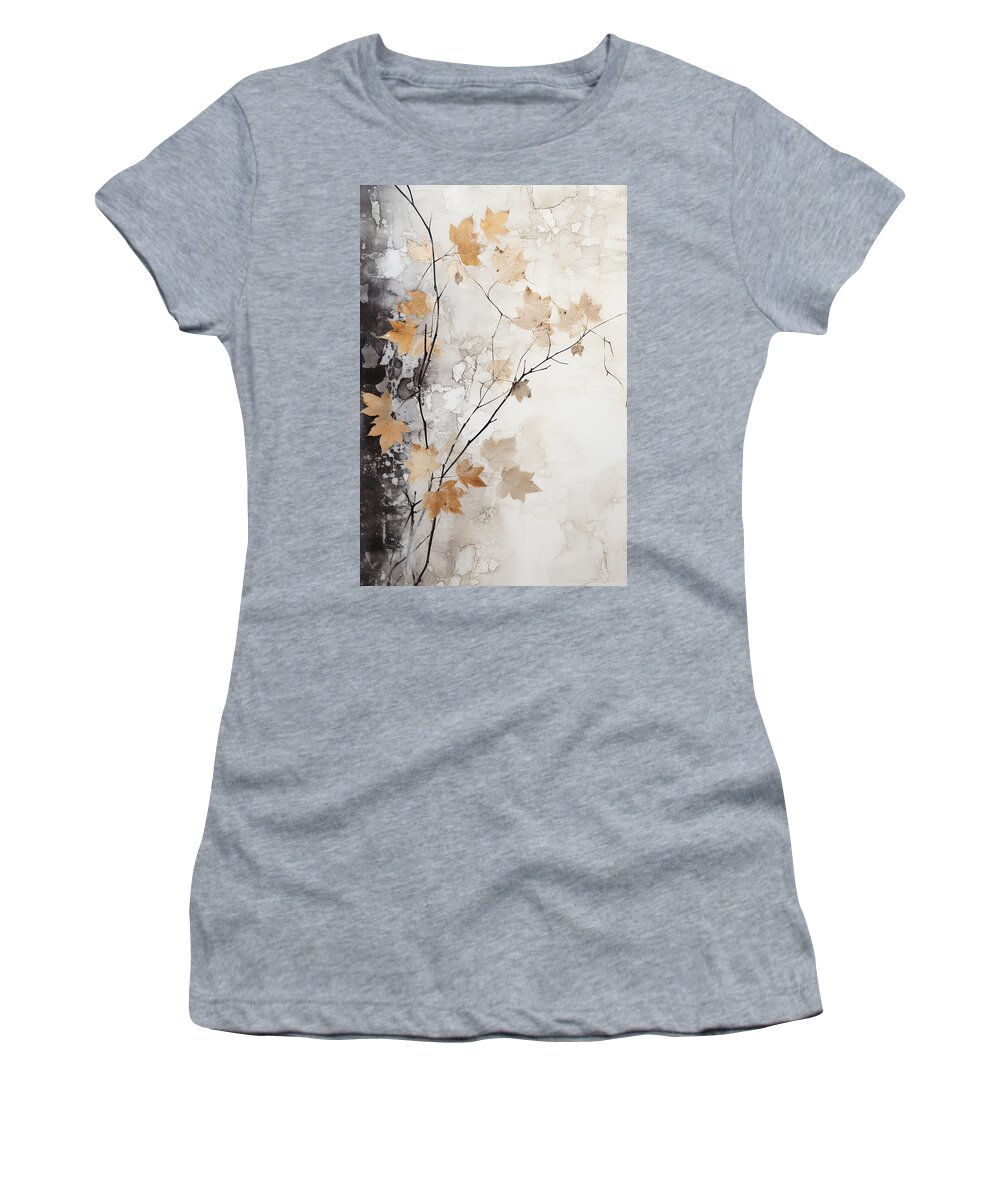 Nature Wabi Sabi Women's T-Shirt featuring the painting Neutral Colors by Lourry Legarde