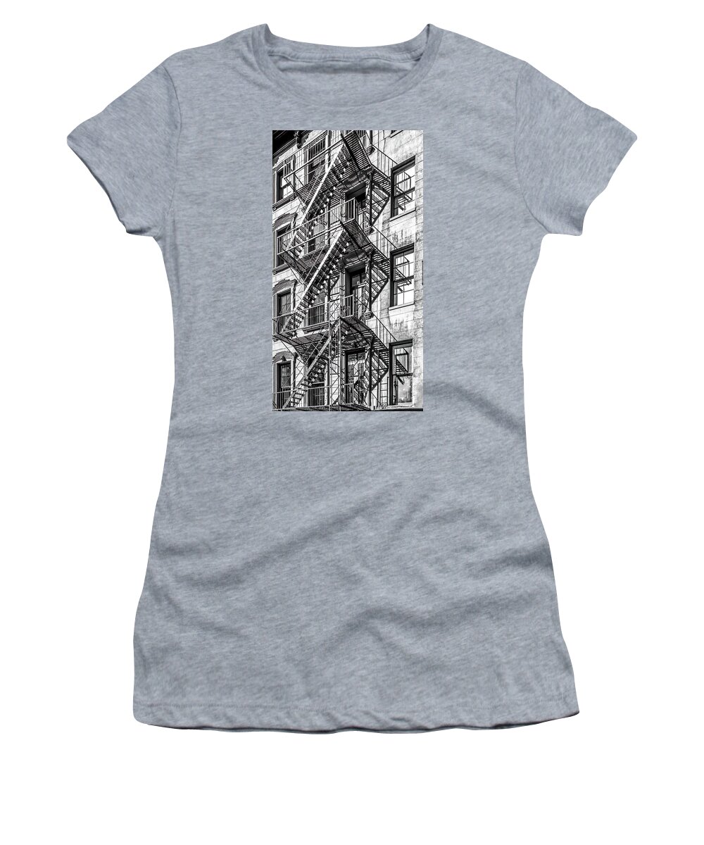 Nyc Women's T-Shirt featuring the photograph New York Escape by Marcy Wielfaert