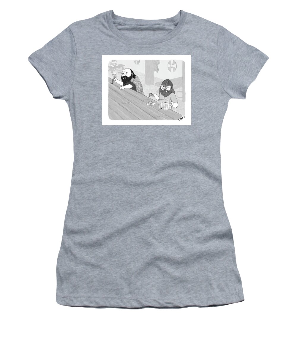 Captionless Women's T-Shirt featuring the drawing New Yorker March 25, 2024 by Lars Kenseth