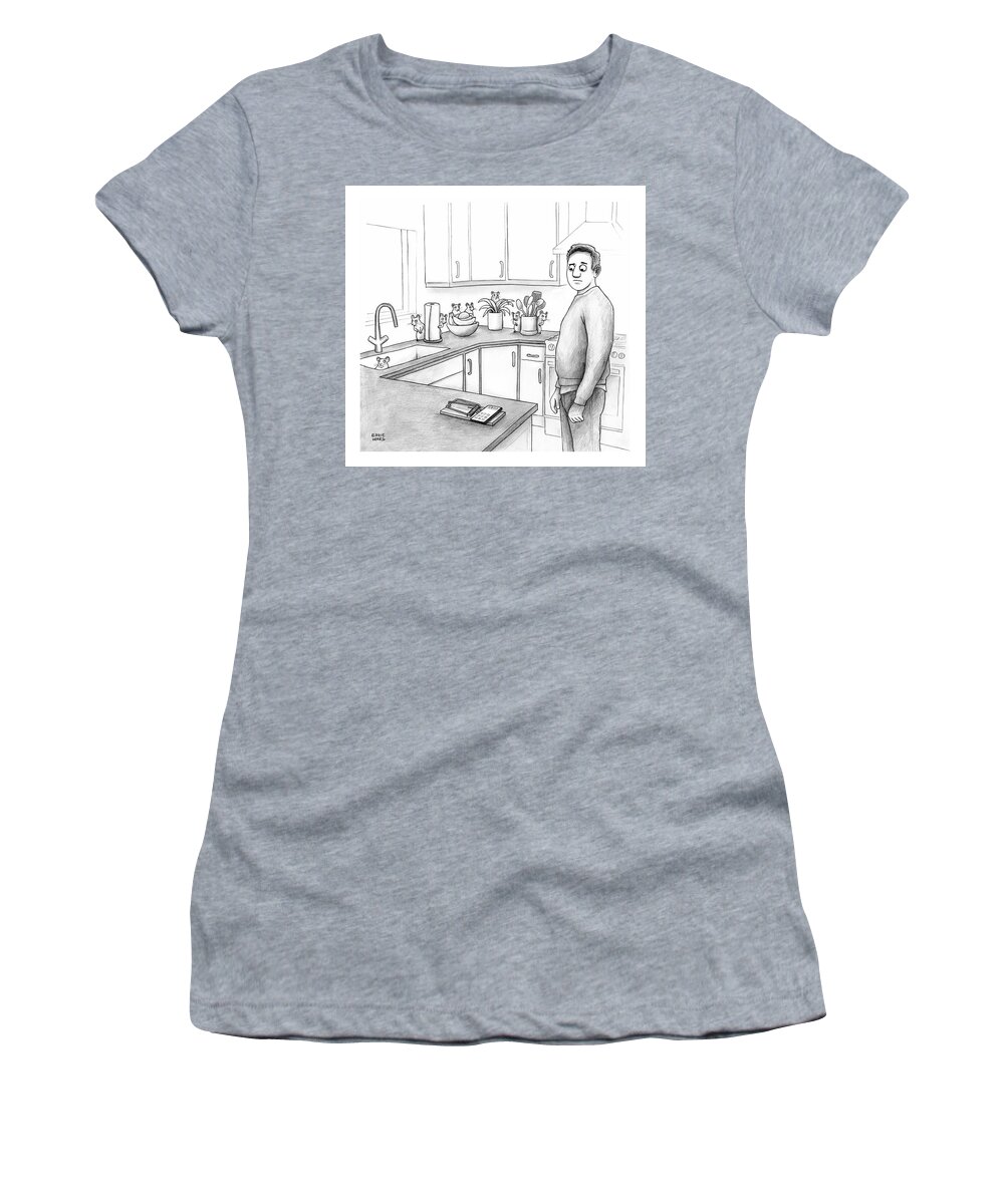 Captionless Women's T-Shirt featuring the drawing New Yorker October 10, 2022 by Eddie Ward