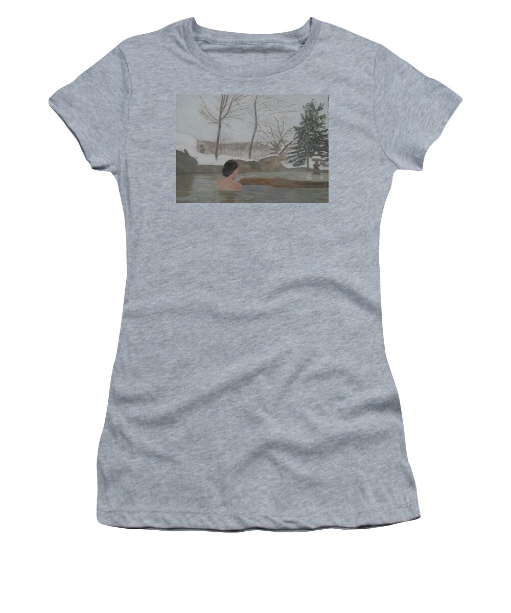 Japan Women's T-Shirt featuring the painting Nice and Warm by Masami IIDA