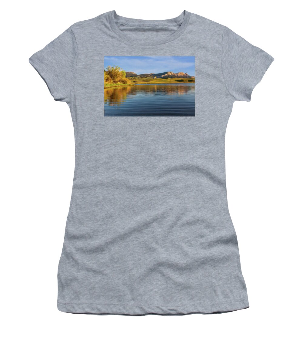 Montana Women's T-Shirt featuring the photograph Nilan Reservoir by Jack Bell