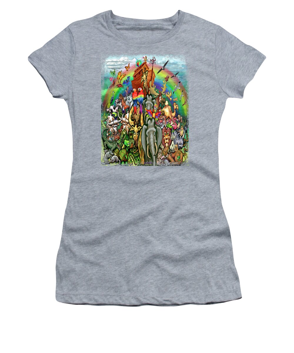 Noah's Ark Women's T-Shirt featuring the painting Noah's Ark by Kevin Middleton