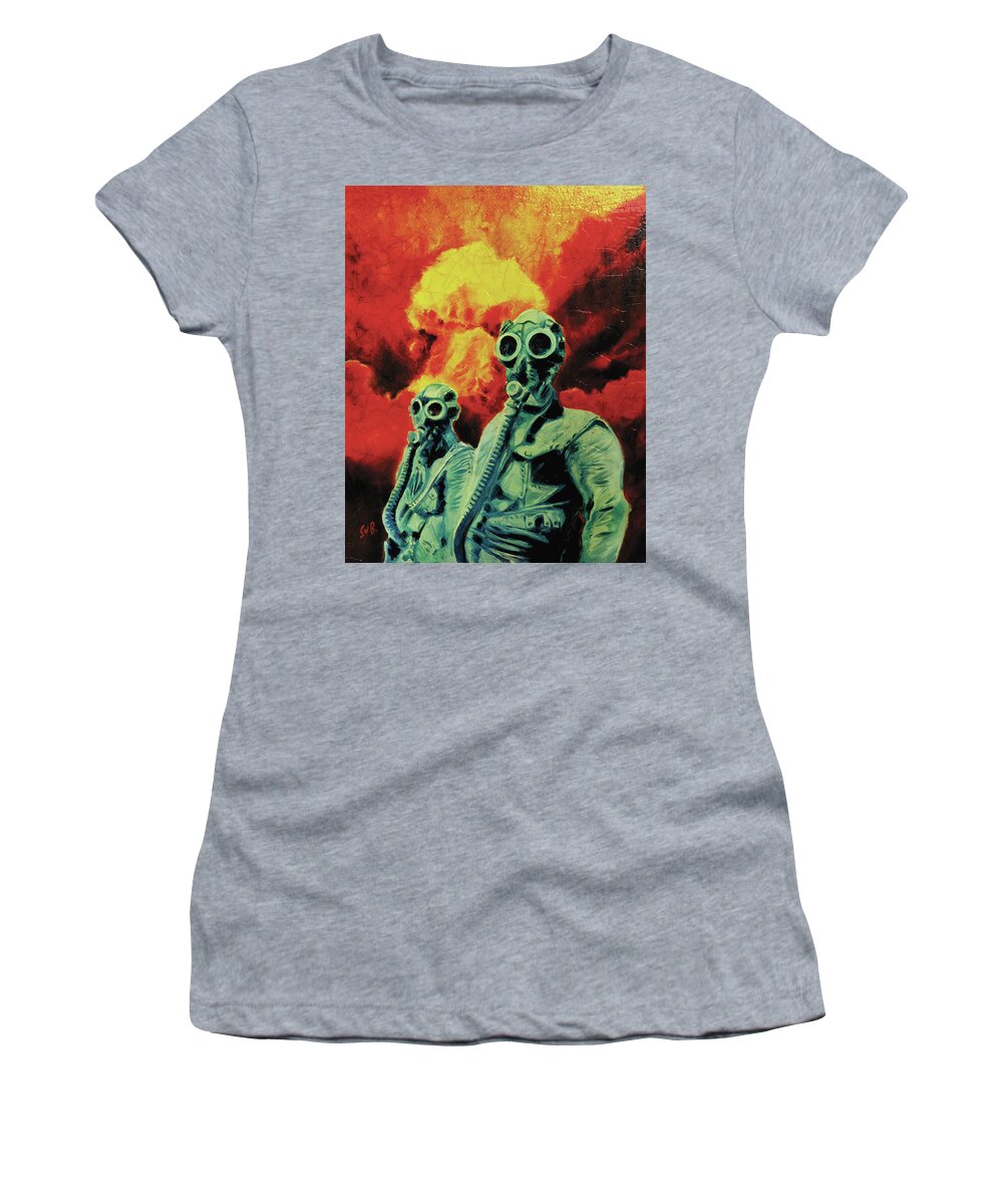 Soldiers Women's T-Shirt featuring the painting Nocturne VII by Sv Bell