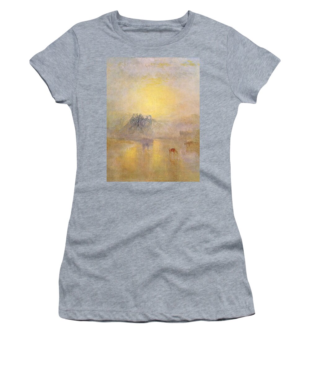 J. M. W. Turner Women's T-Shirt featuring the painting Norham Castle, Sunrise by William Turner