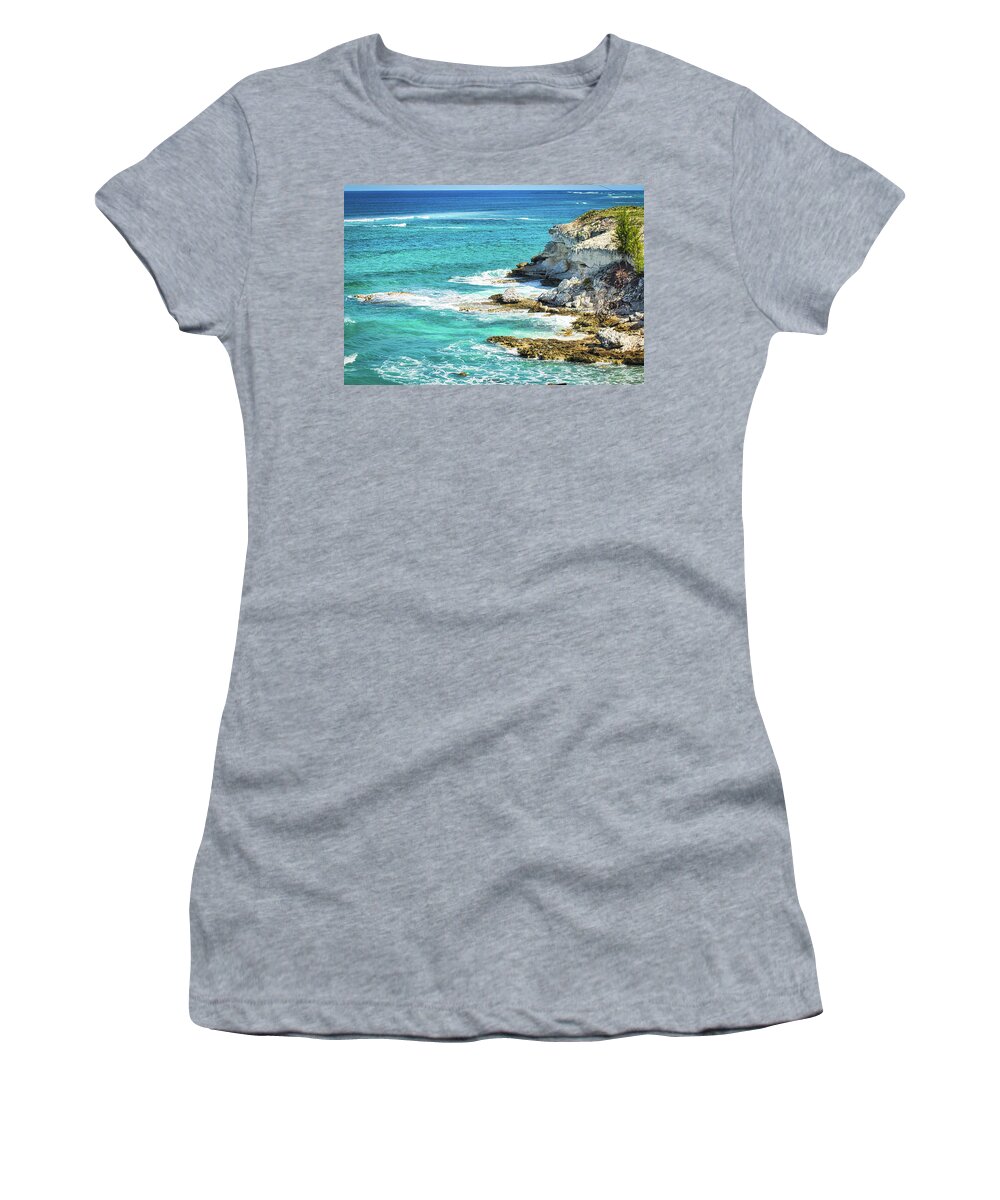 Water Women's T-Shirt featuring the photograph NorthEast Point Grand Turk by Portia Olaughlin