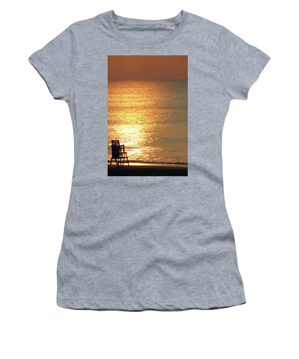 Beach Women's T-Shirt featuring the photograph Ocean City Lookout by Carolyn Stagger Cokley