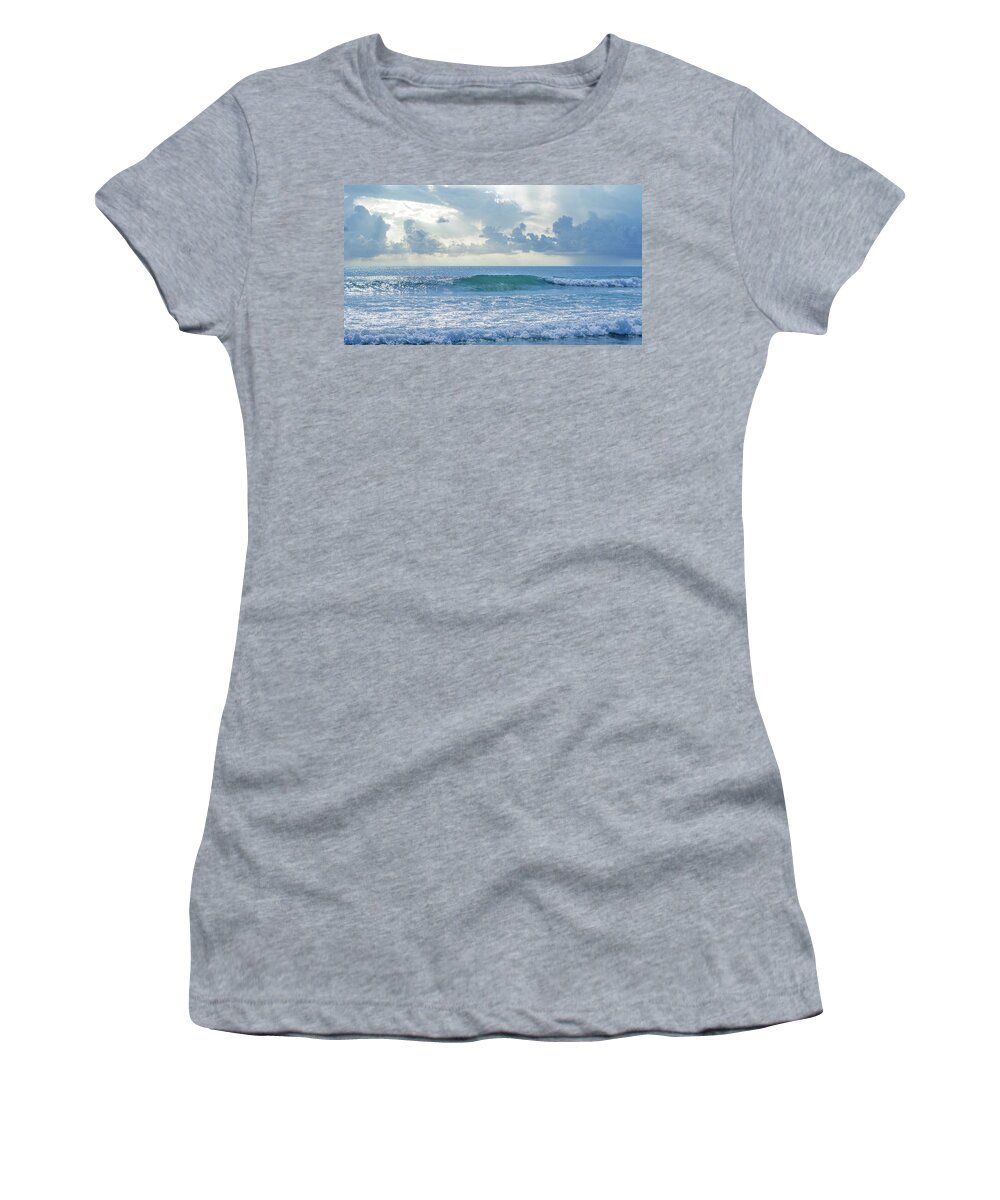 Ocean Women's T-Shirt featuring the photograph Ocean Blue by Laura Fasulo