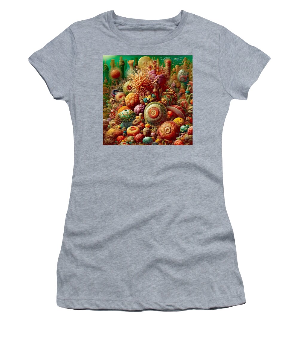 Aquarium Women's T-Shirt featuring the digital art Oceans From 3024 by Russ Harris