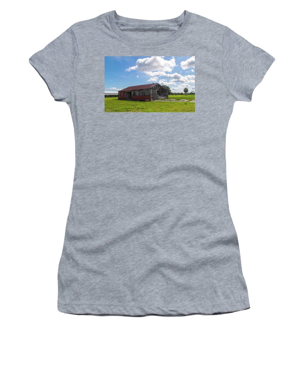 Barn Women's T-Shirt featuring the photograph Old Barn by Dart Humeston