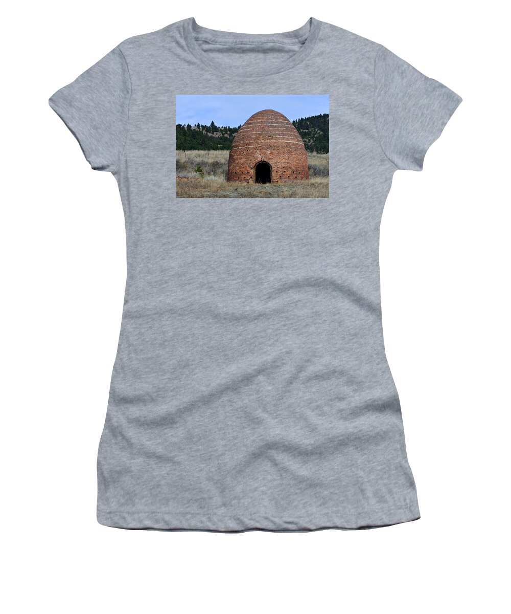 Furnace Women's T-Shirt featuring the photograph Old Beehive Furnace by Kae Cheatham