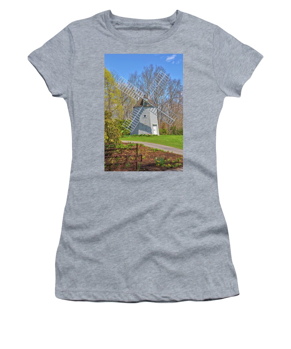 Cape Cod Women's T-Shirt featuring the photograph Old East Mill at the Heritage Museums and Gardens by Juergen Roth