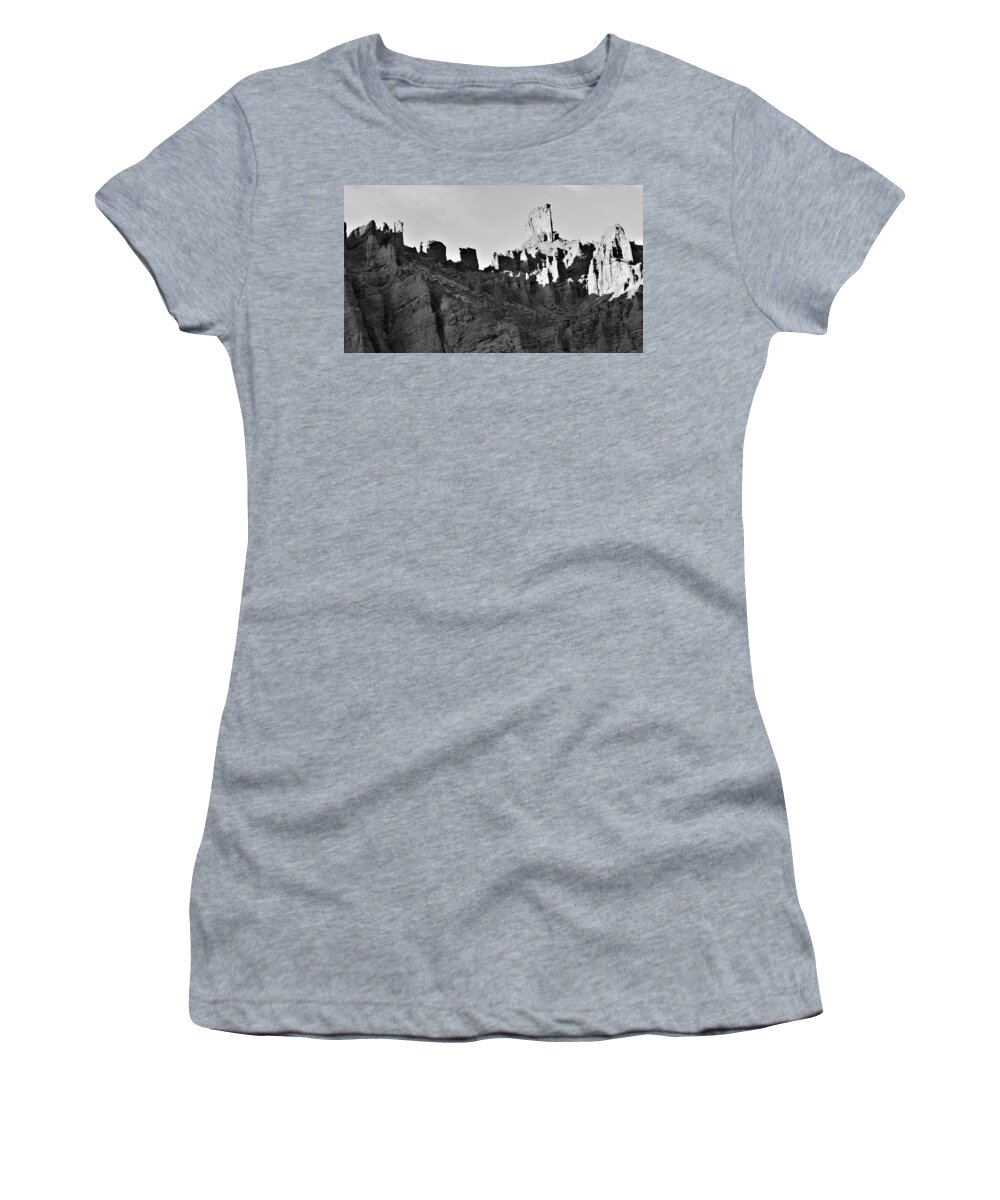 Western Art Women's T-Shirt featuring the photograph Old Woman and Company by Alden White Ballard