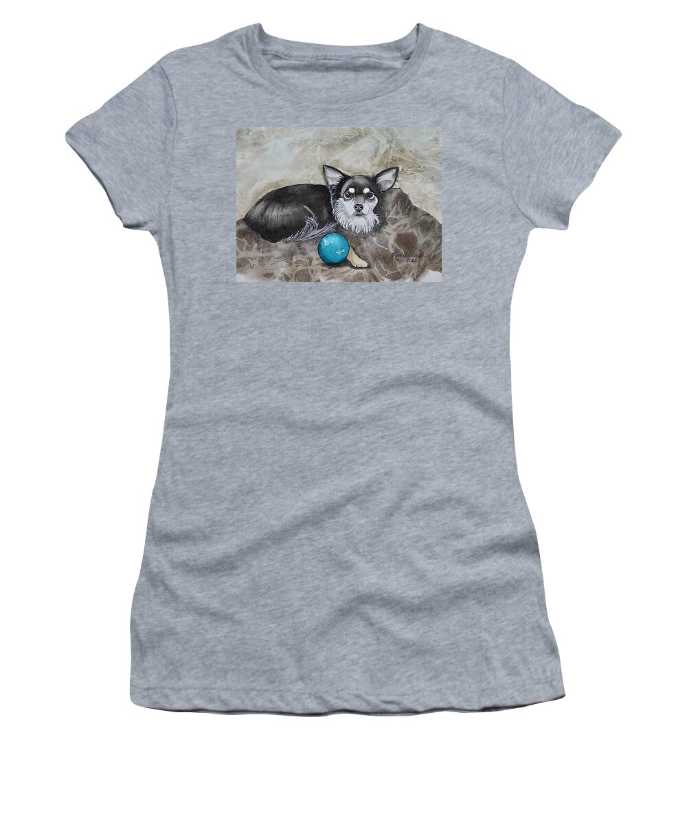 Chihuahua Women's T-Shirt featuring the painting Olive I Watercolor by Kimberly Walker