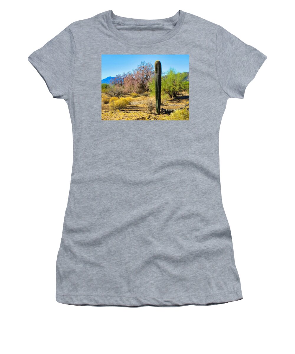 Arizona Women's T-Shirt featuring the photograph On the Ironwood Trail by Judy Kennedy