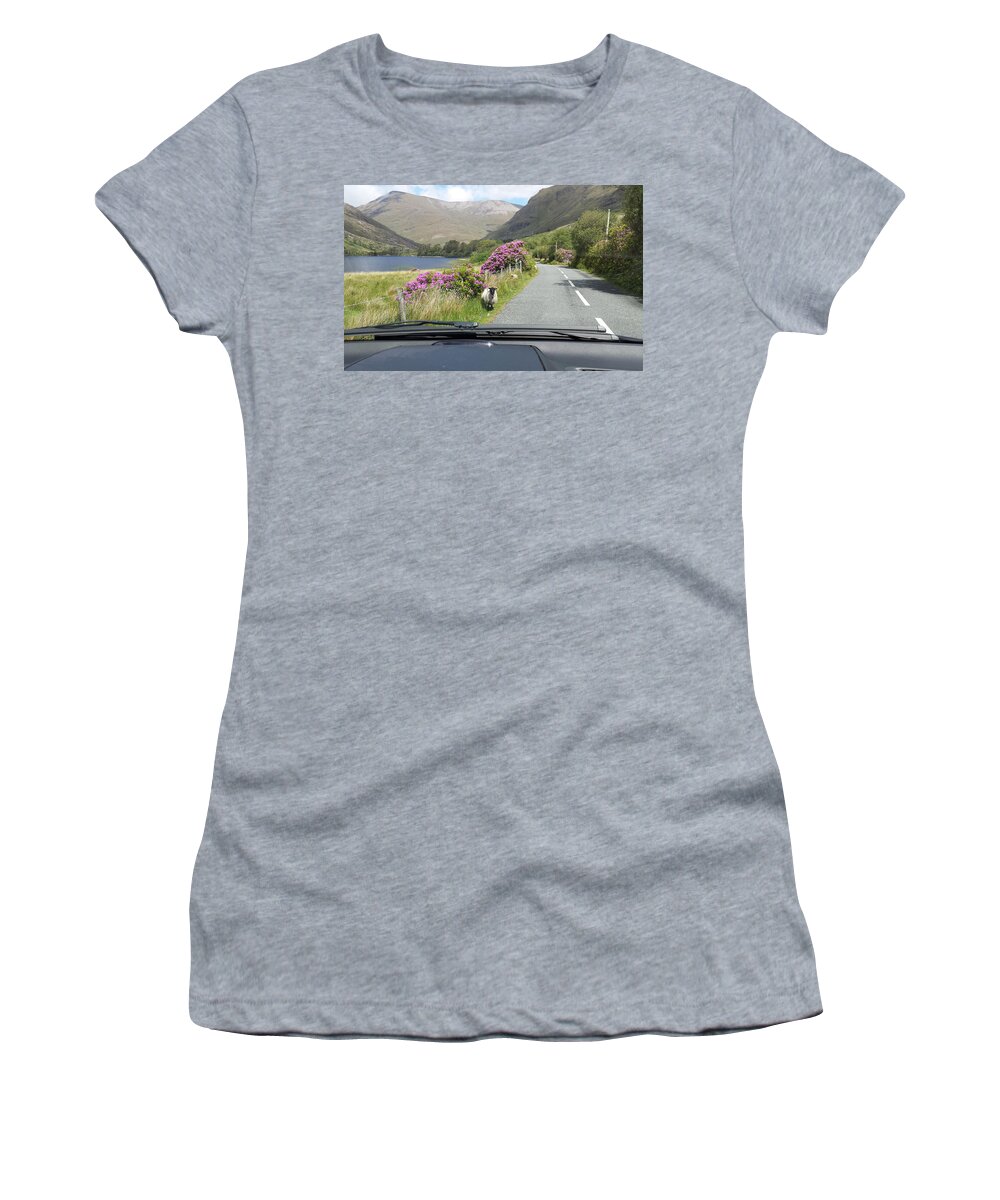 Irlande Women's T-Shirt featuring the photograph On the road Ireland by Joelle Philibert
