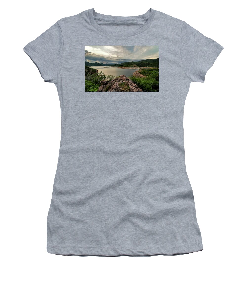 Slope Women's T-Shirt featuring the photograph On Top of the World by Montez Kerr