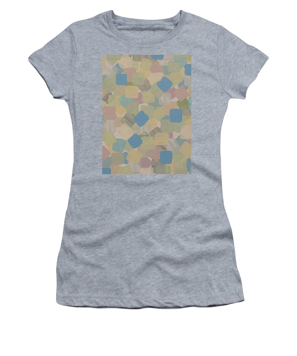 Abstract Women's T-Shirt featuring the painting Optimism I - Sea Green by Chiquita Howard-Bostic