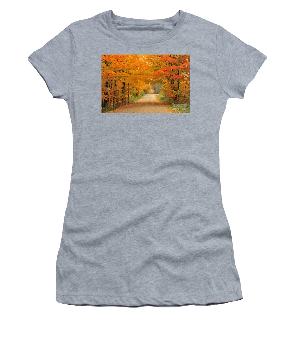 Orange Women's T-Shirt featuring the photograph Curtain of Orange by Terri Gostola
