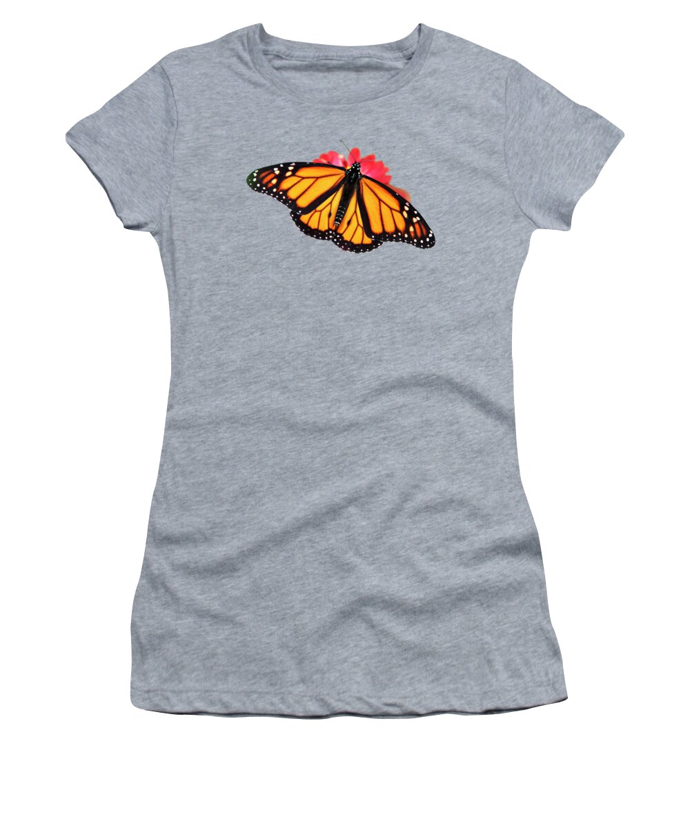 Monarch Butterfly Women's T-Shirt featuring the photograph Orange Drift Monarch Butterfly by Christina Rollo