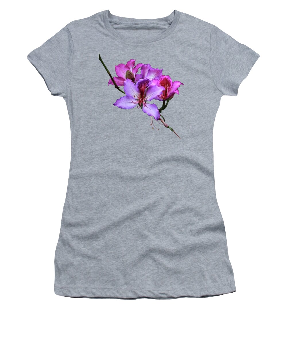 Orchid Women's T-Shirt featuring the photograph Orchid Tree Blossoms by Shane Bechler