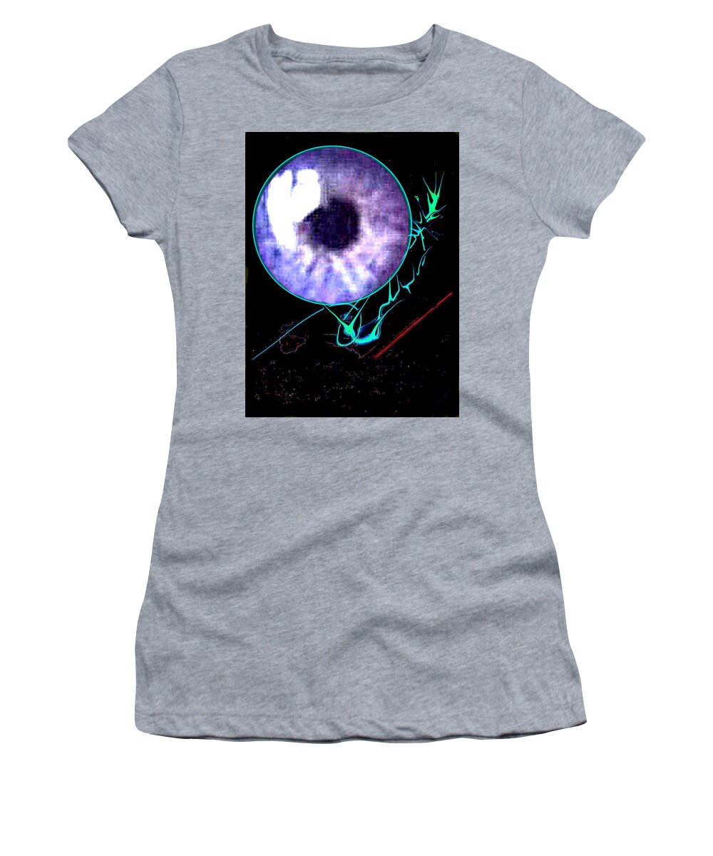  Women's T-Shirt featuring the digital art Oxygene Part 1 2020 Master by The Lovelock experience