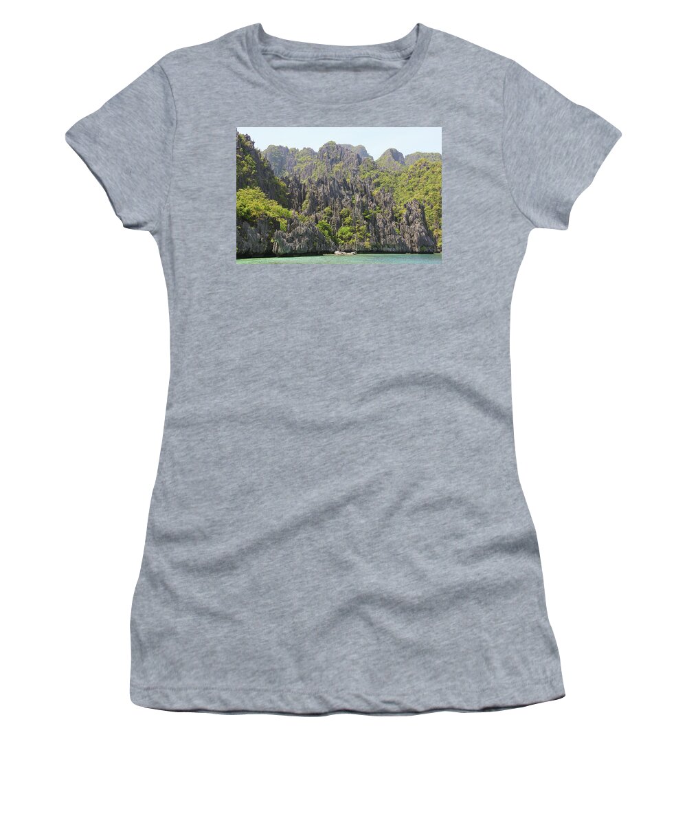 Palawan Women's T-Shirt featuring the photograph Palawan Karst Landscape by Josu Ozkaritz