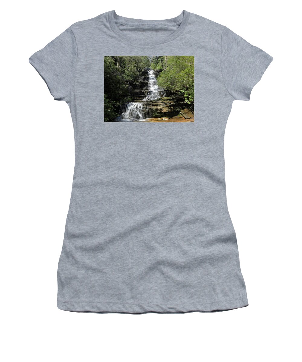 Waterfall Women's T-Shirt featuring the photograph Panther Falls - Georgia by Richard Krebs