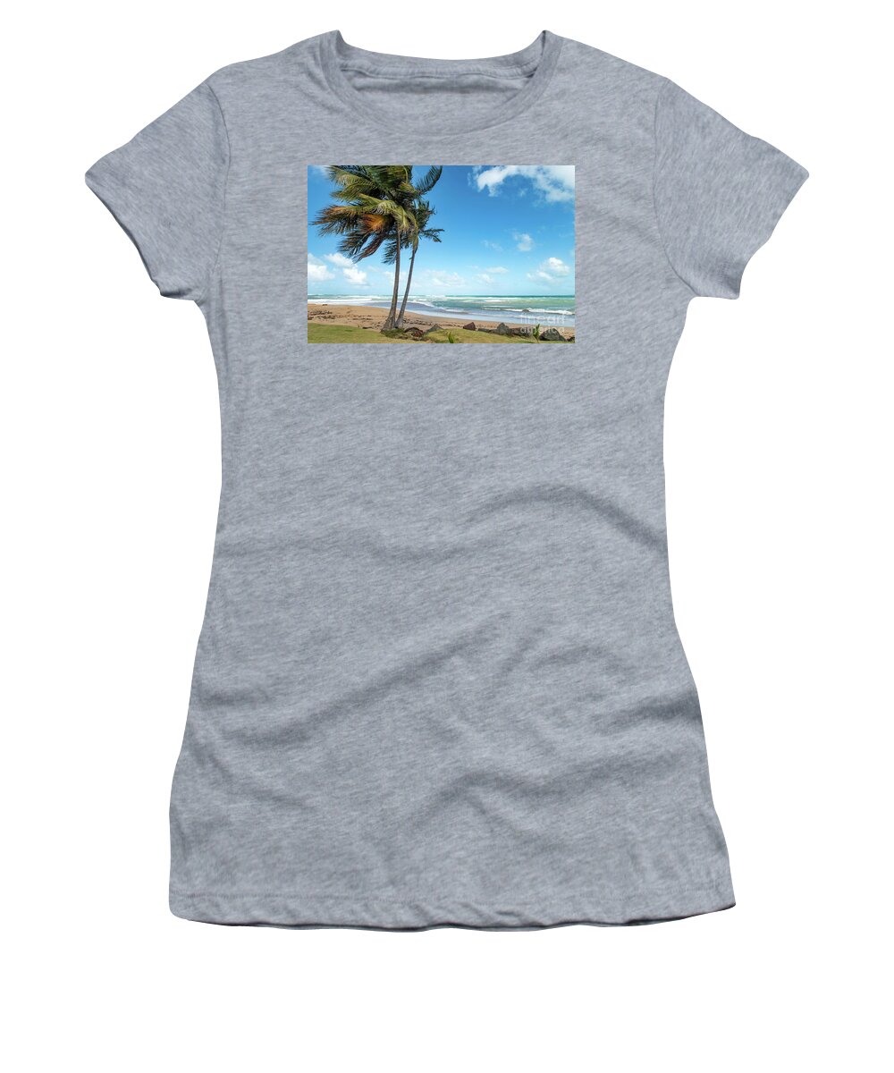 Piñones Women's T-Shirt featuring the photograph Paradise on the Coast, Pinones, Puerto Rico by Beachtown Views