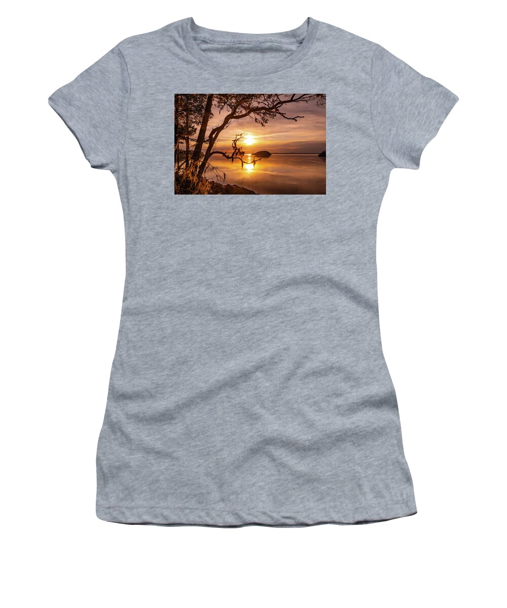 Sunset Women's T-Shirt featuring the photograph Pass Sunset by Gary Skiff