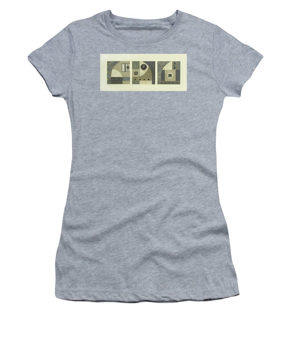 Mixed-media Women's T-Shirt featuring the mixed media Passages by MaryJo Clark