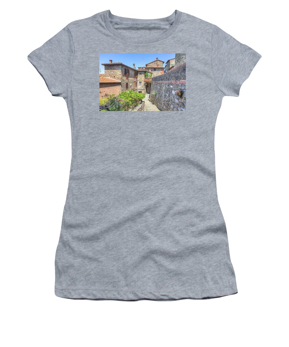 Passignano Women's T-Shirt featuring the photograph Passignano sul Trasimeno - Italy by Joana Kruse