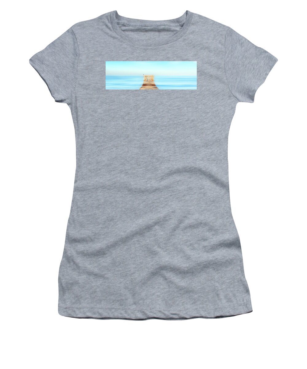  Jetty Women's T-Shirt featuring the photograph Pastel Gate by Sean Davey
