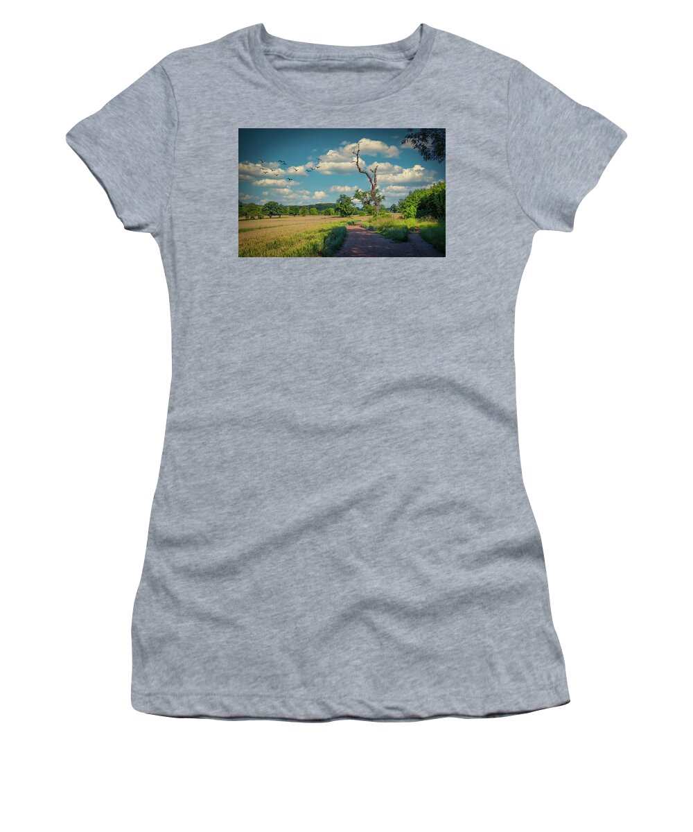 Landscape Women's T-Shirt featuring the photograph Path 2 by Remigiusz MARCZAK