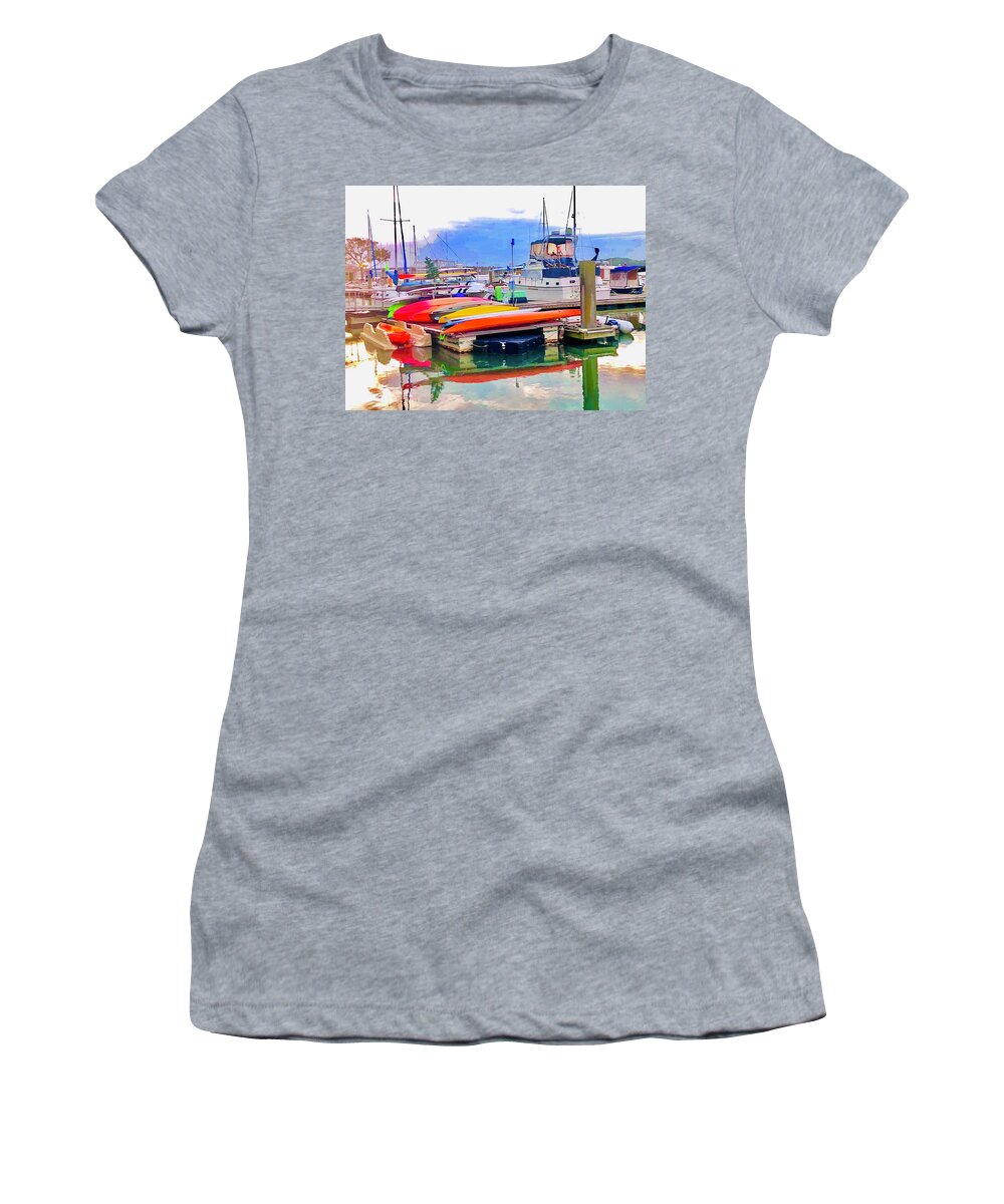 Kayak Women's T-Shirt featuring the photograph Patiently Waiting 2 by Michael Stothard