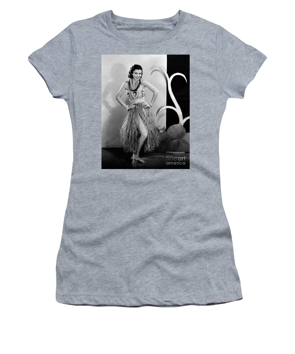 Patricia Wing Women's T-Shirt featuring the photograph Patricia Wing Mack Sennett Beauty by Sad Hill - Bizarre Los Angeles Archive
