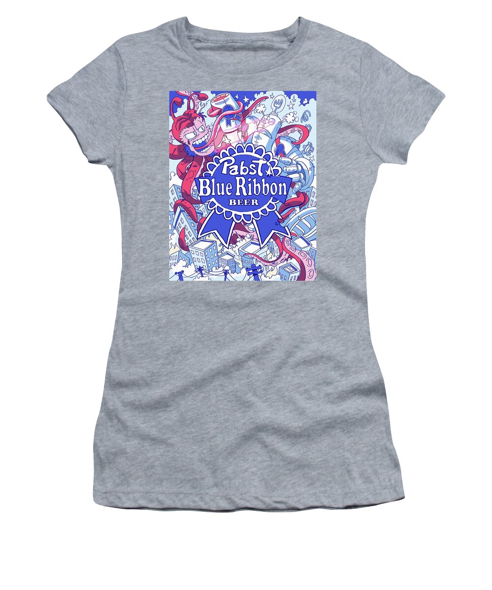 Pbr Women's T-Shirt featuring the digital art Pbr by Kynn Peterkin