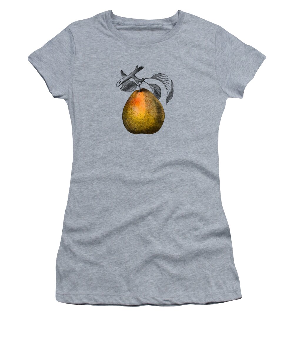Pear Women's T-Shirt featuring the digital art Pear Kitchen Decor by Madame Memento