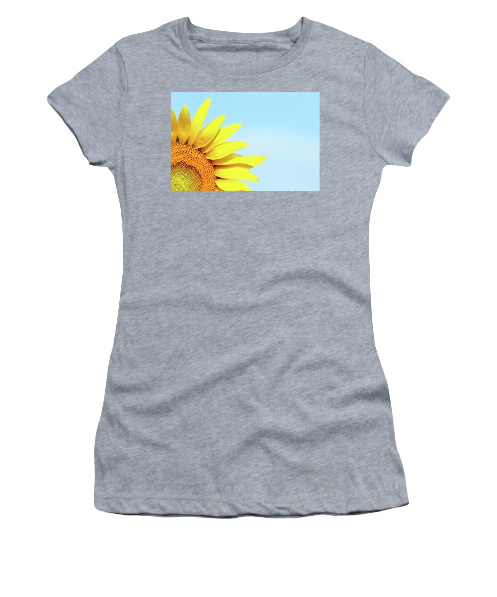 Sunflower Women's T-Shirt featuring the photograph Peek by Lens Art Photography By Larry Trager