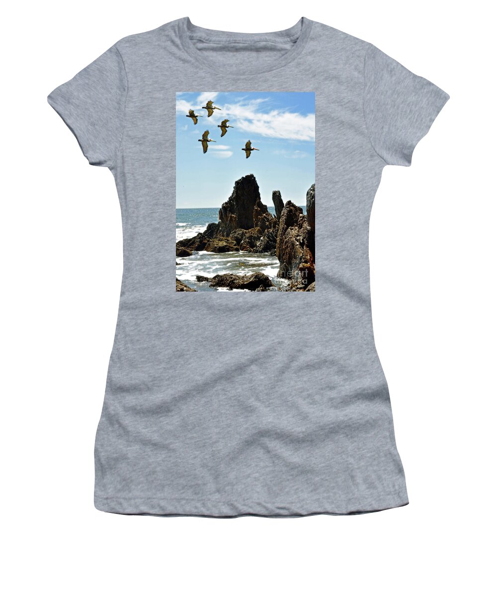 Pelican Women's T-Shirt featuring the photograph Pelican Inspiration by Gwyn Newcombe
