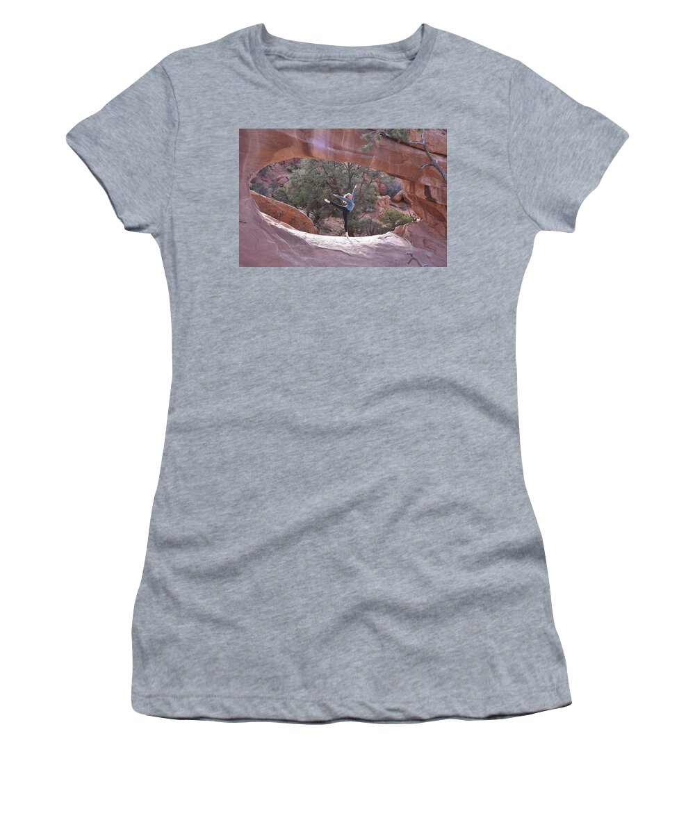 Arch Women's T-Shirt featuring the photograph Arabesque in Arches National Park by Ben Foster